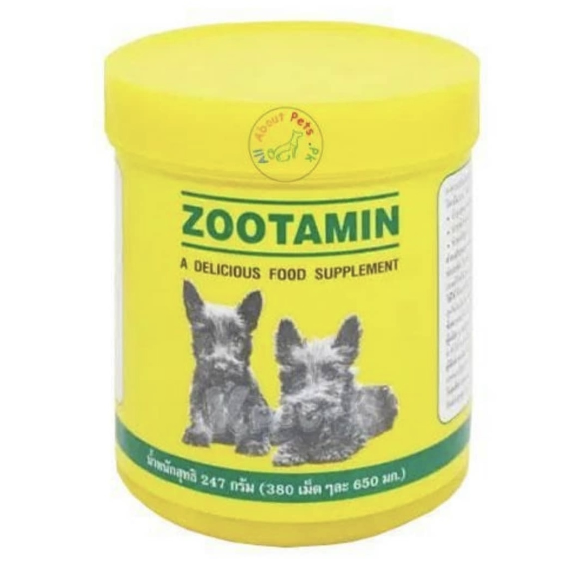 泰國Zootavit / Zootamin 貓狗通用維生素補充劑 380片罐裝