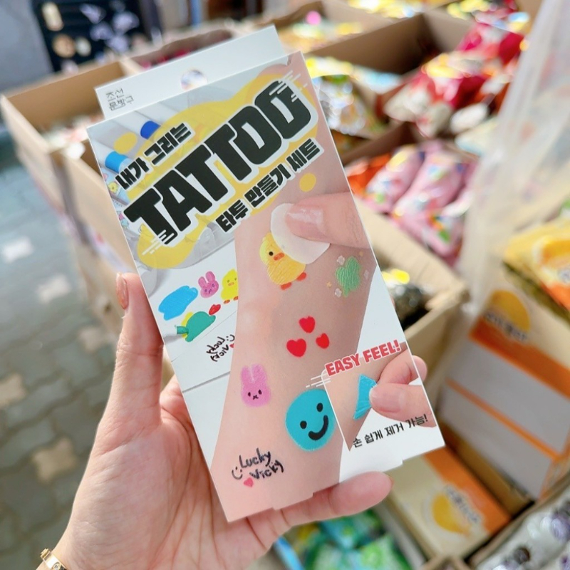 韓國🇰🇷TATTOO 趣味塗鴉可撕除兒童紋身貼紙 8色/12色