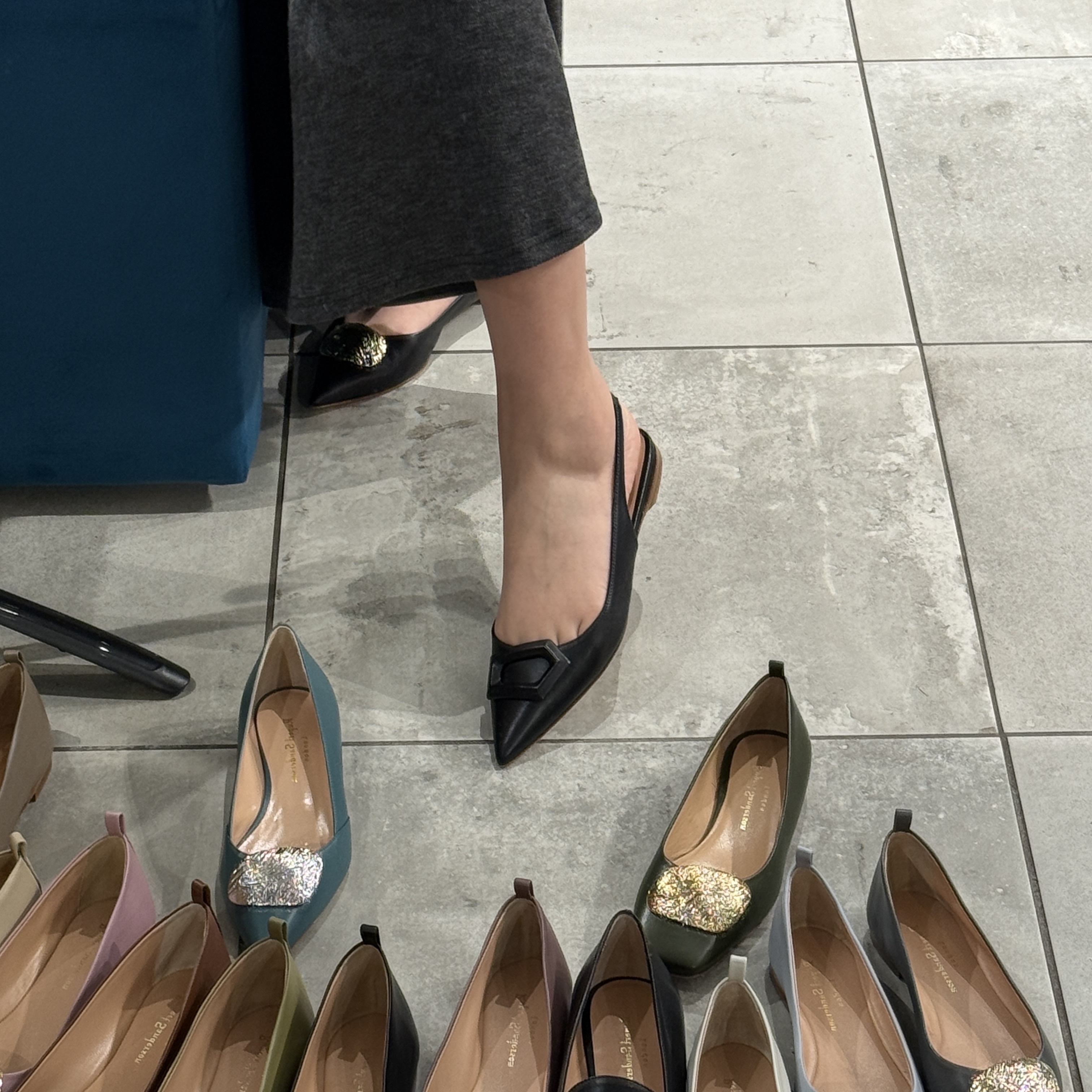 Rupert Sanderson black sling back size 40