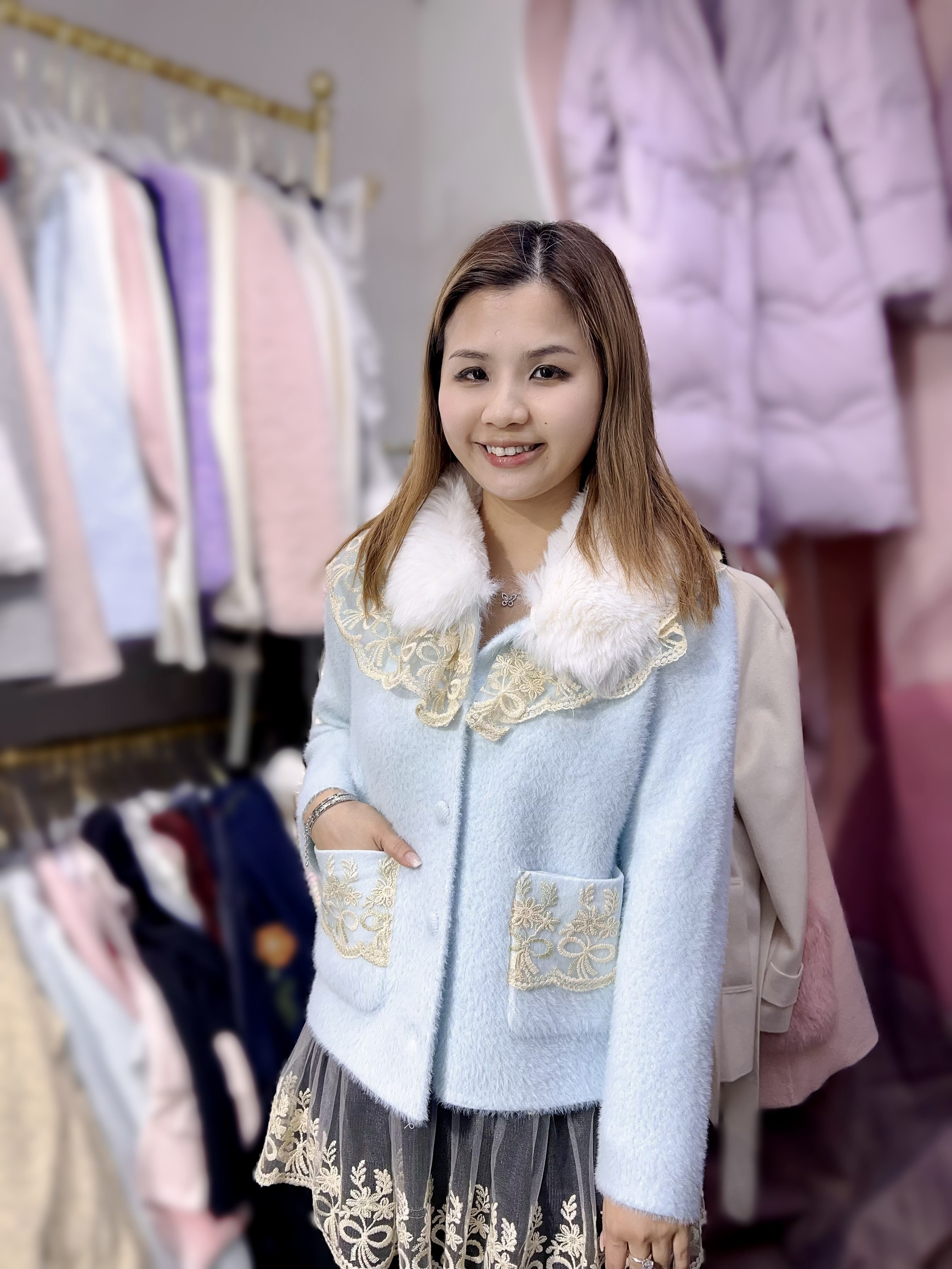 DE55   蝴蝶結開胸  胸M38 L40 長23  原價  $349