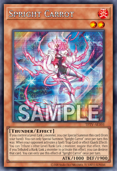 TFTV-AE101 (SR/SER)Spright Carrot(雷精靈 橙紅)