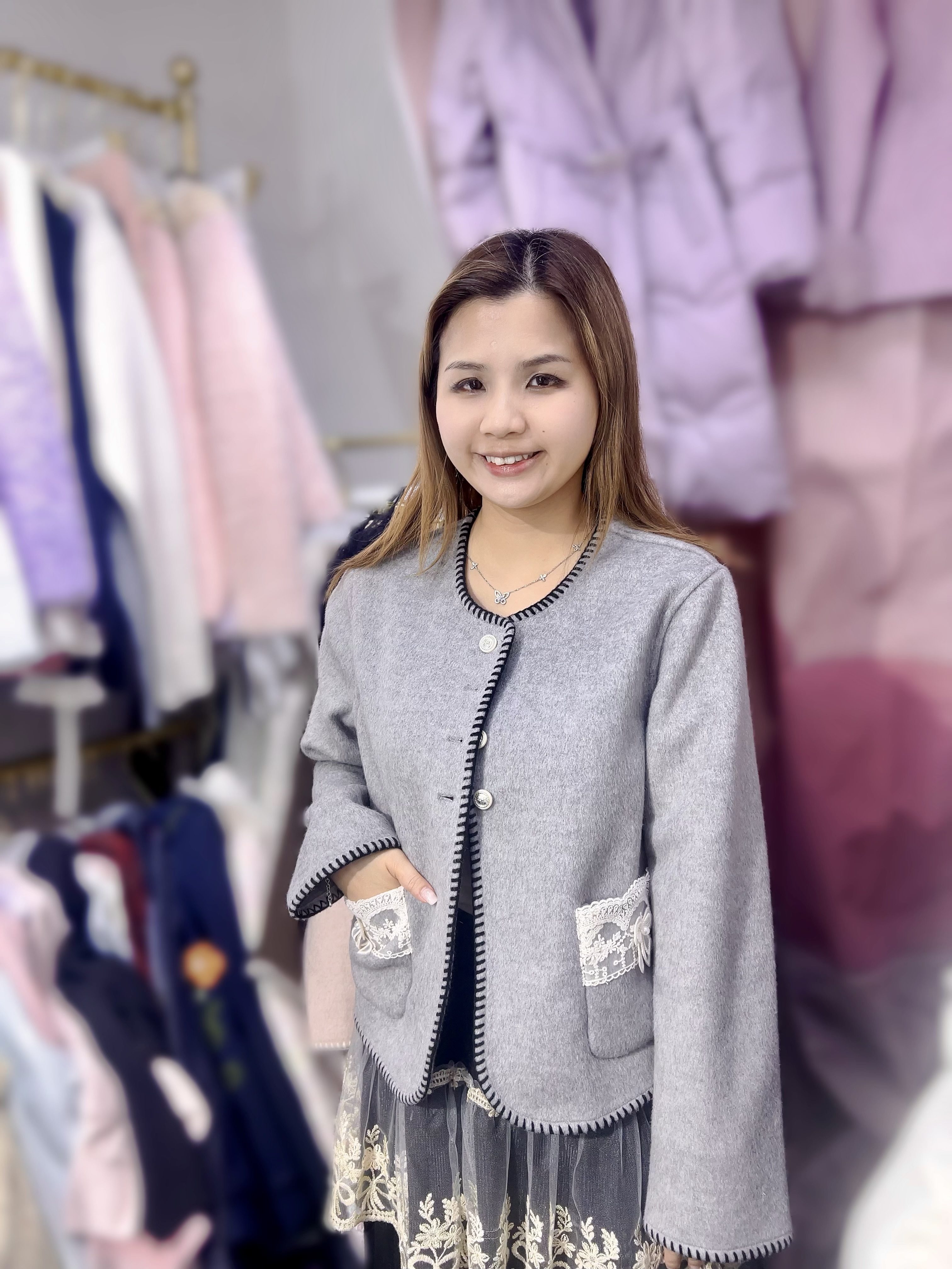 DE06   羊毛縷  胸S39 M40 L41 長22  原價  $499