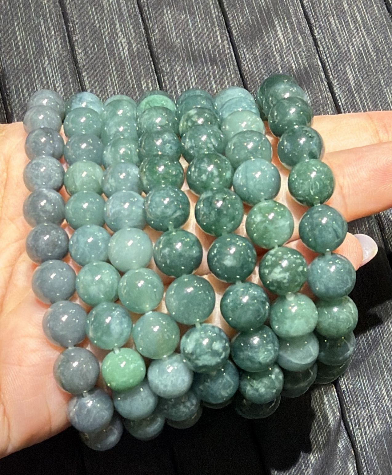 251115 - C91 8mm+冰種且末藍A貨翡翠手串