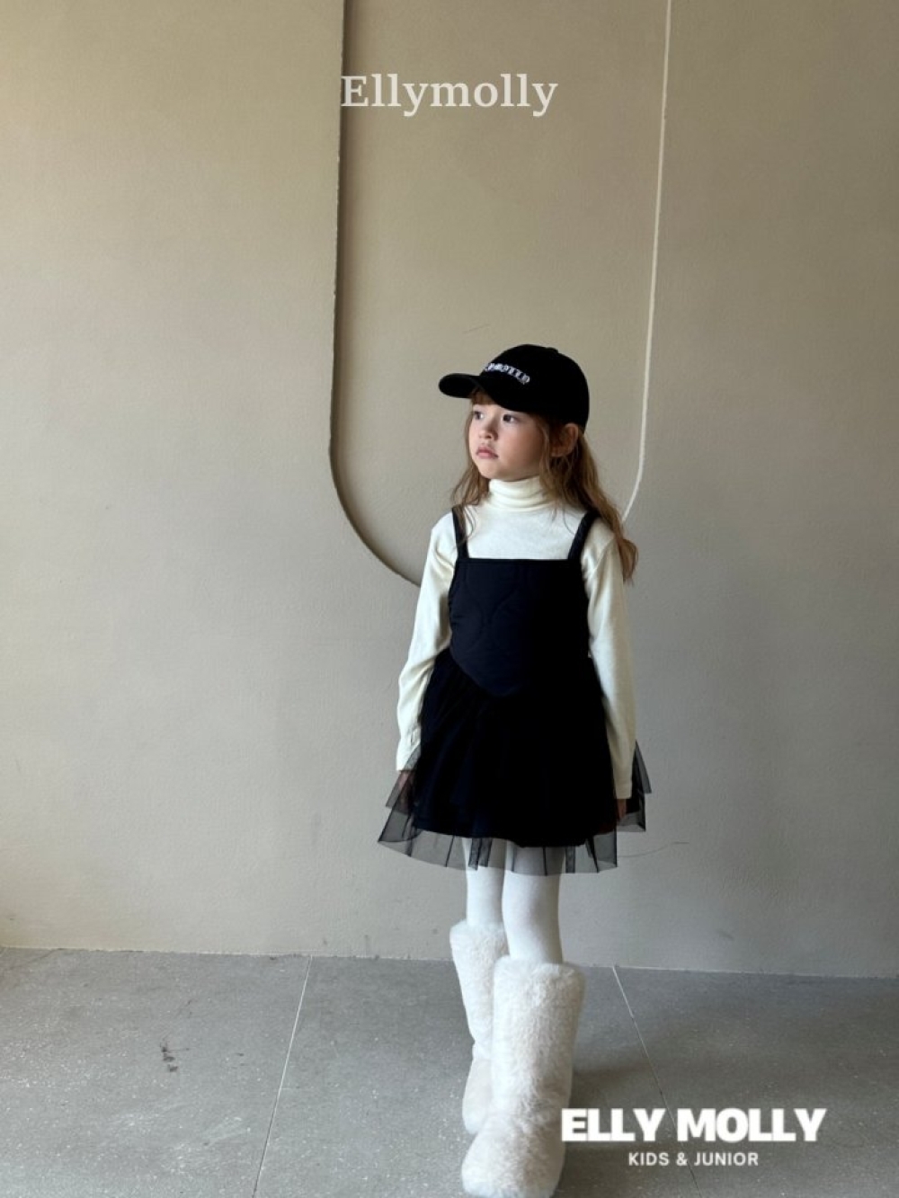 Ellymolly 絎縫芭蕾澎紗細肩連身裙 / 2色