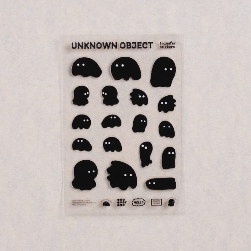 不明物體 水晶貼紙/黑色版本 ｜1/1工作室