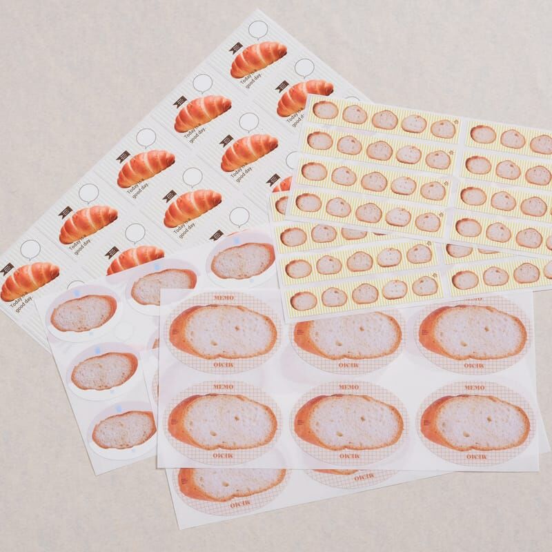 麵包主題 114枚 貼紙包 共7款麵包｜1/1工作室