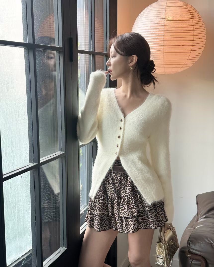 豹紋內建安全褲蛋糕裙