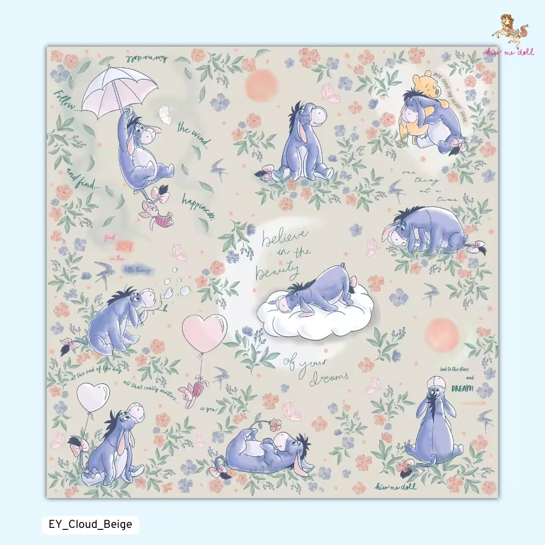 KISS ME DOLL - 真絲絲巾 ( EEYORE )
