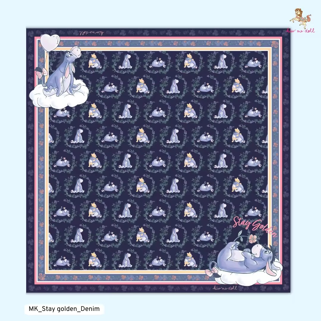 KISS ME DOLL - 真絲絲巾 (  EEYORE )