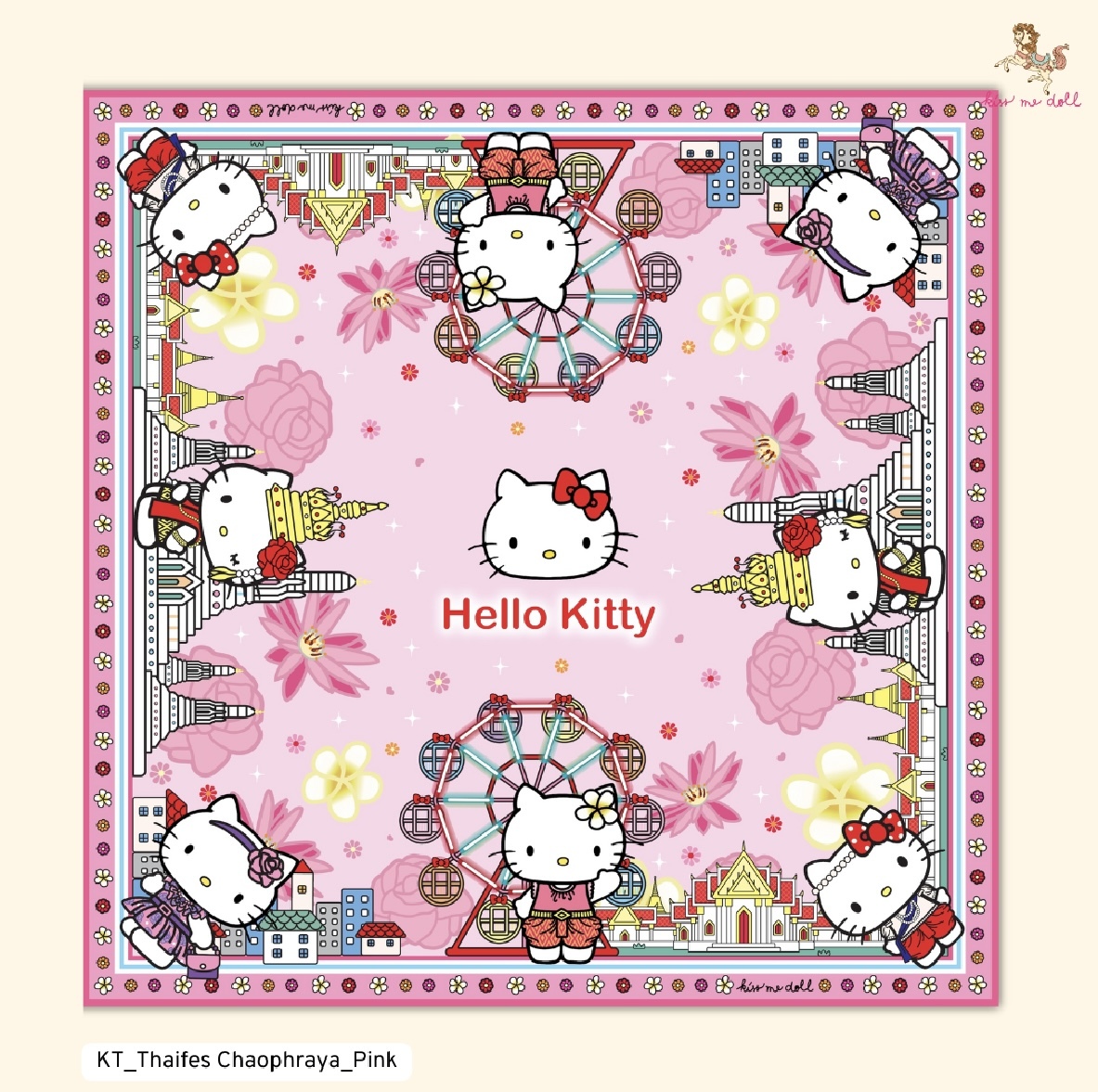 KISS ME DOLL - 真絲絲巾 ( HELLO KITTY )