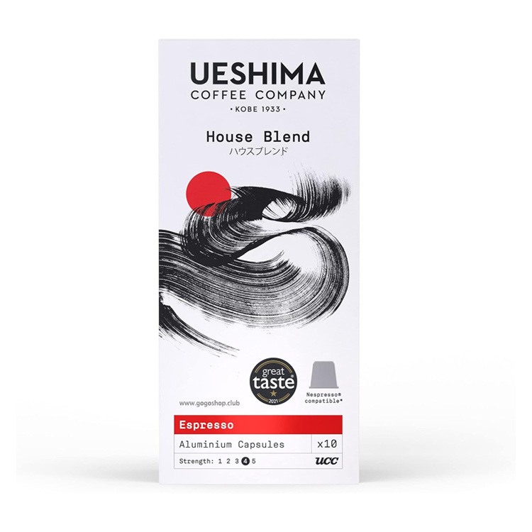 日本上島珈琲 House Blend Espresso 咖啡膠囊 (10 粒裝) - 兼容 Nespresso