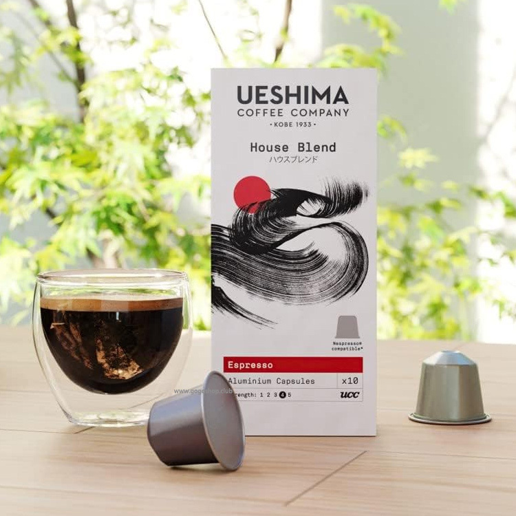 日本上島珈琲 House Blend Espresso 咖啡膠囊 (10 粒裝) - 兼容 Nespresso