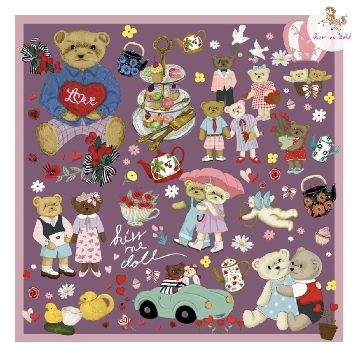 KISS ME DOLL - 真絲絲巾 ( CLASSIC )