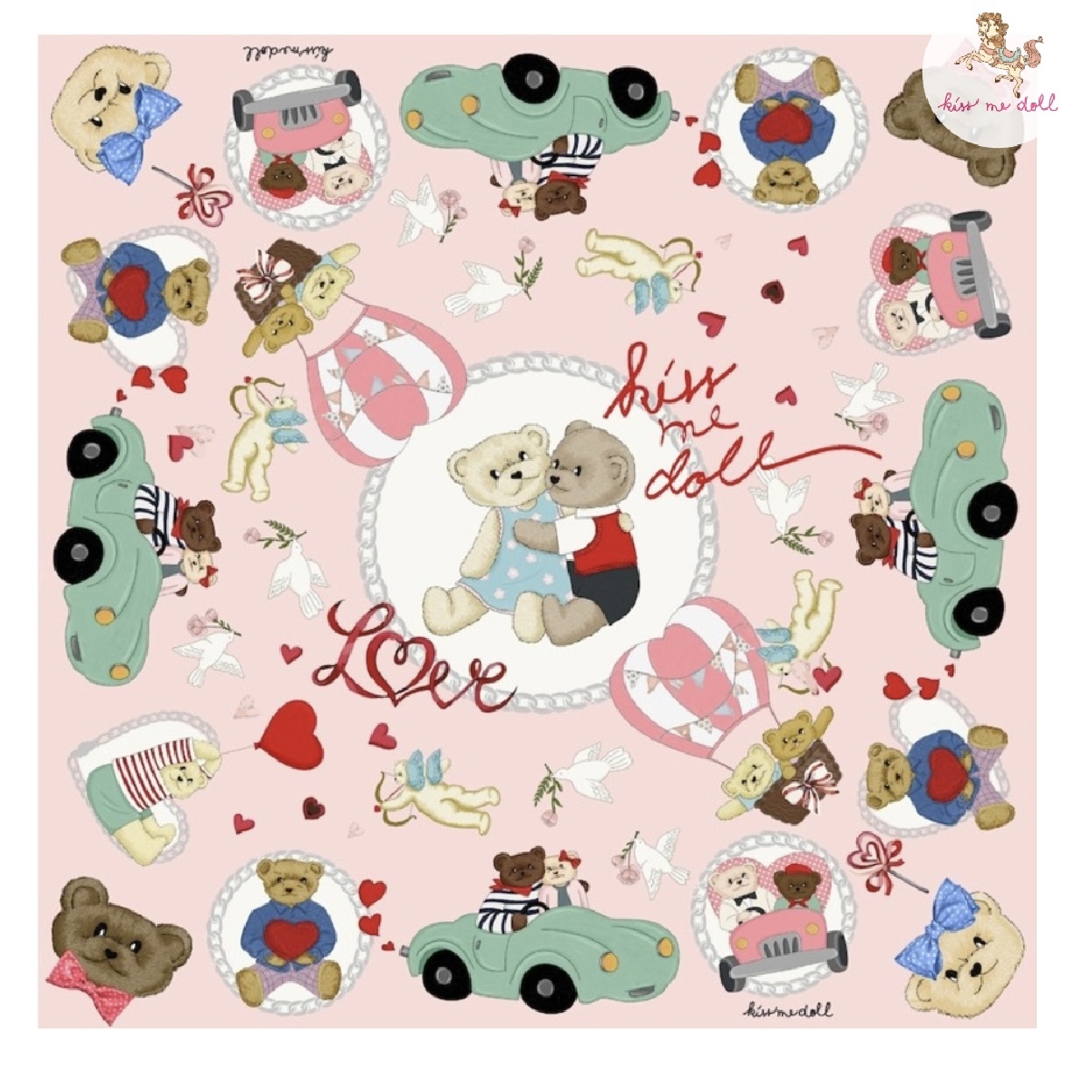 KISS ME DOLL - 真絲絲巾 ( CLASSIC )