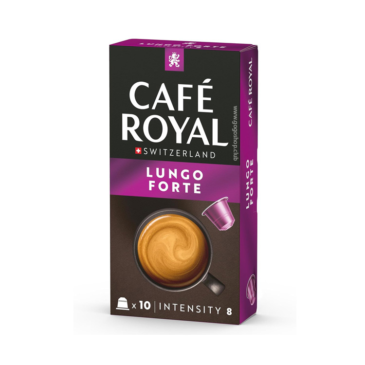 Café Royal Lungo Forte 咖啡膠囊 (10 粒裝) 深度烘焙 - 兼容 Nespresso