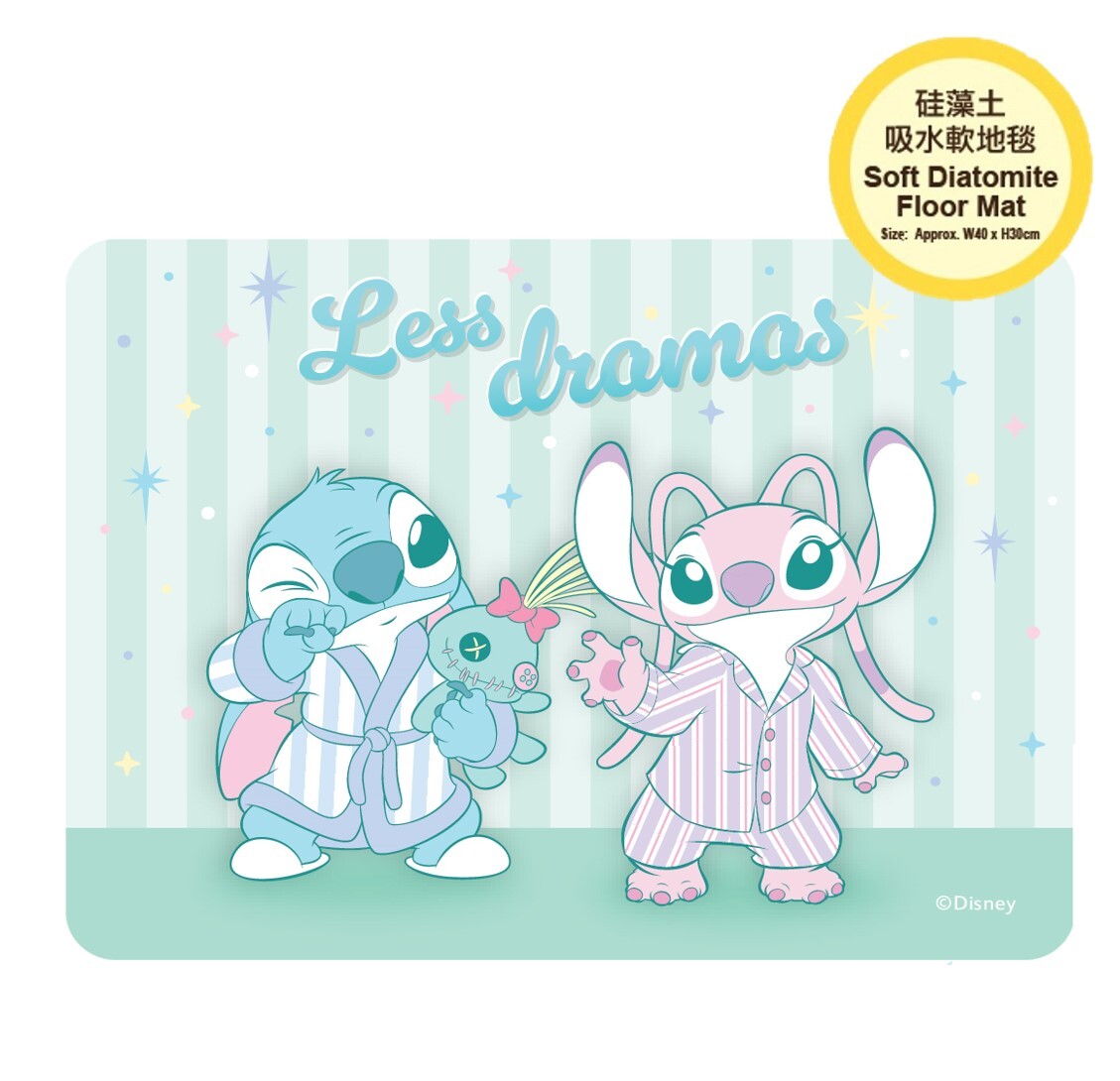 迪士尼史迪仔- 浴室吸水珪藻土地墊(軟墊)
