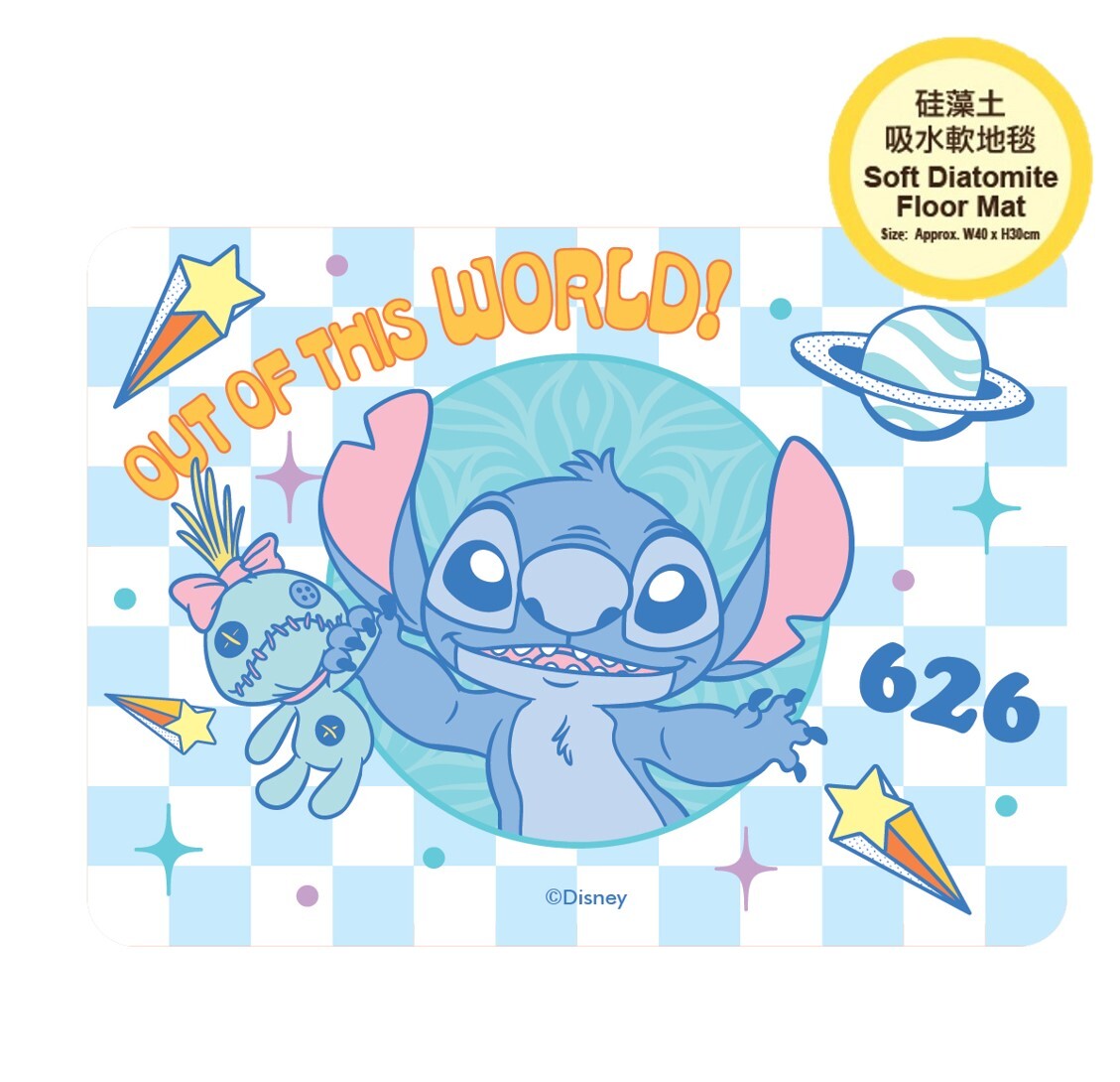 迪士尼史迪仔- 浴室吸水珪藻土地墊(軟墊)