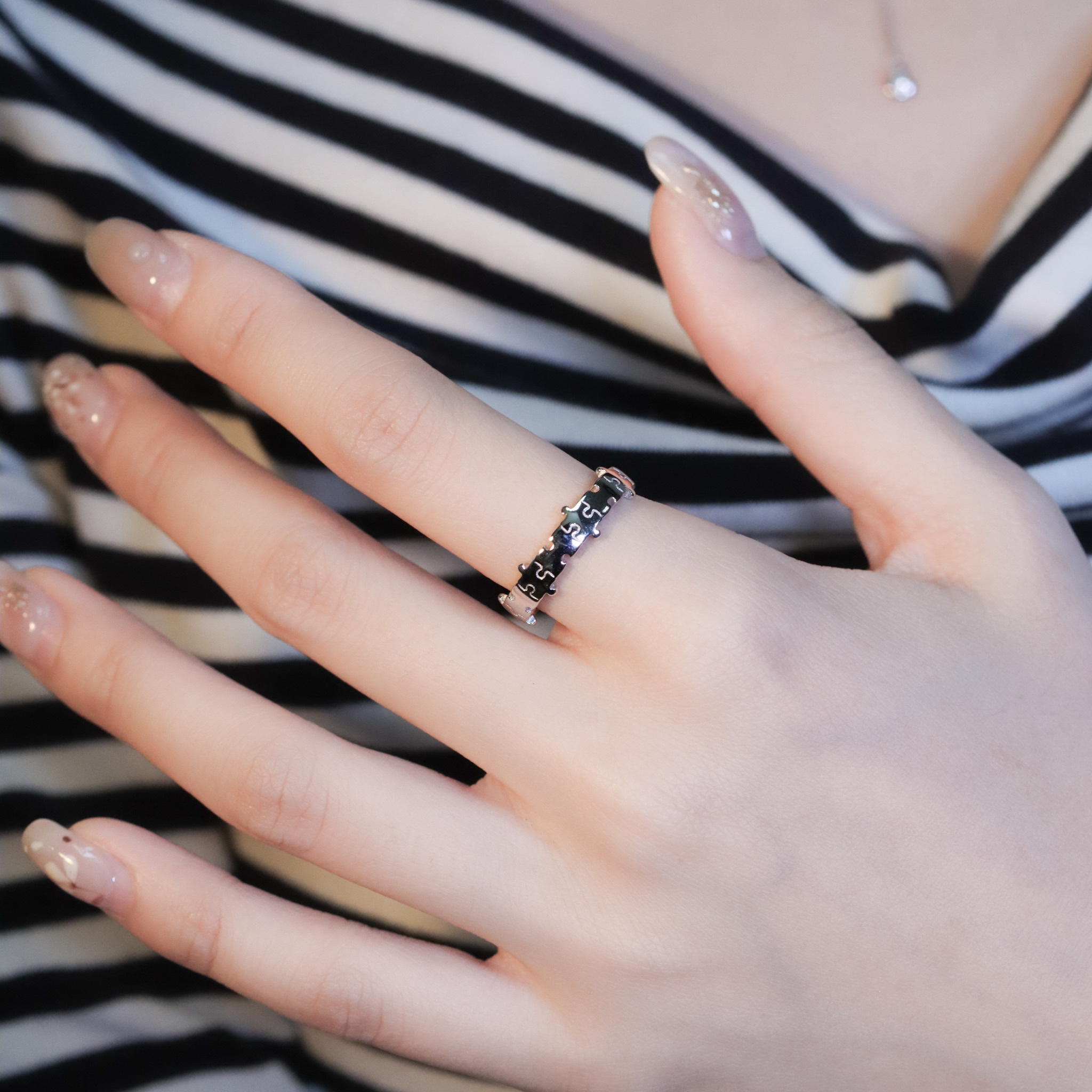 | 925純銀・白金 | 漫版圖戒指 | RI0987 |