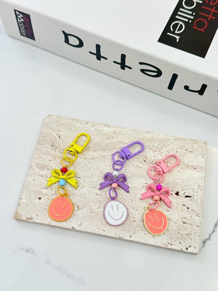 笑臉蝴蝶結小吊飾