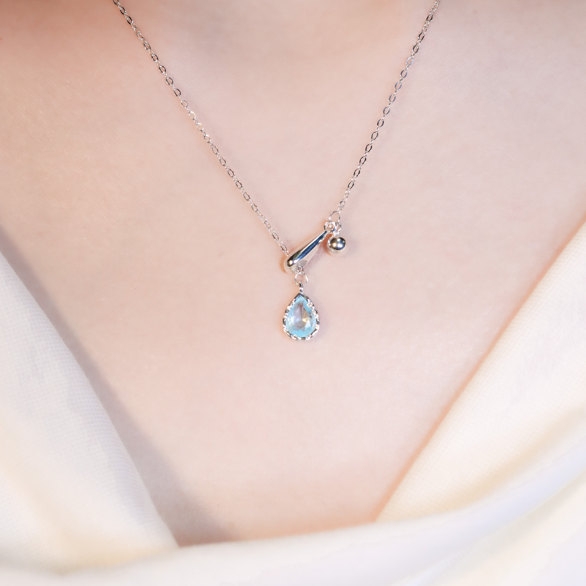 | 925純銀・白金 | 漫藍點滴記錄項鍊 | NE1515 |