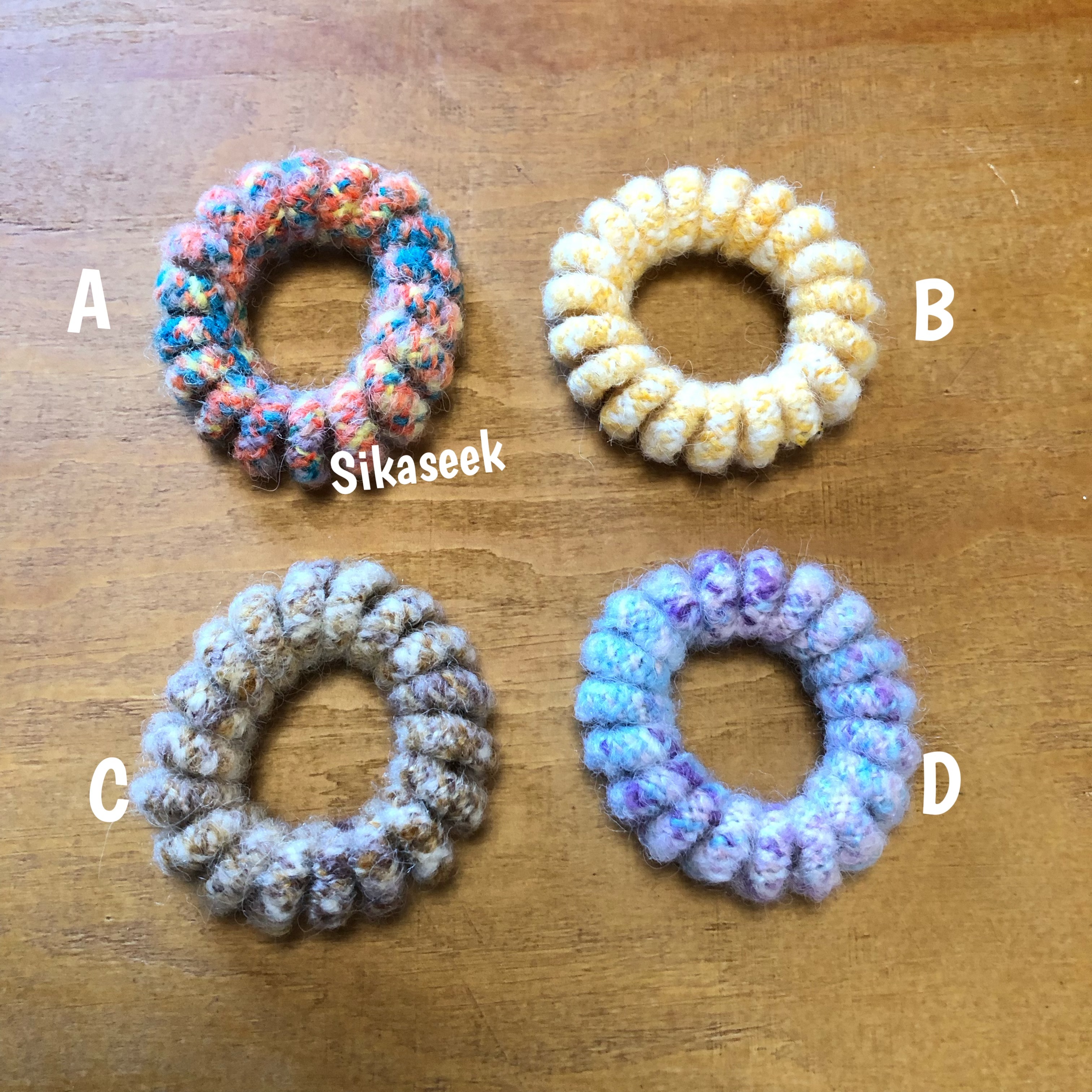 秋冬毛絨 電話繩 橡筋