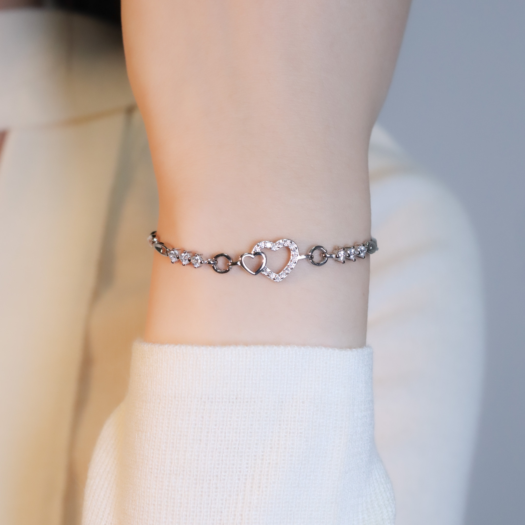 | 925純銀・白金 | 愛完整的你軟手鐲 | BR1426 |