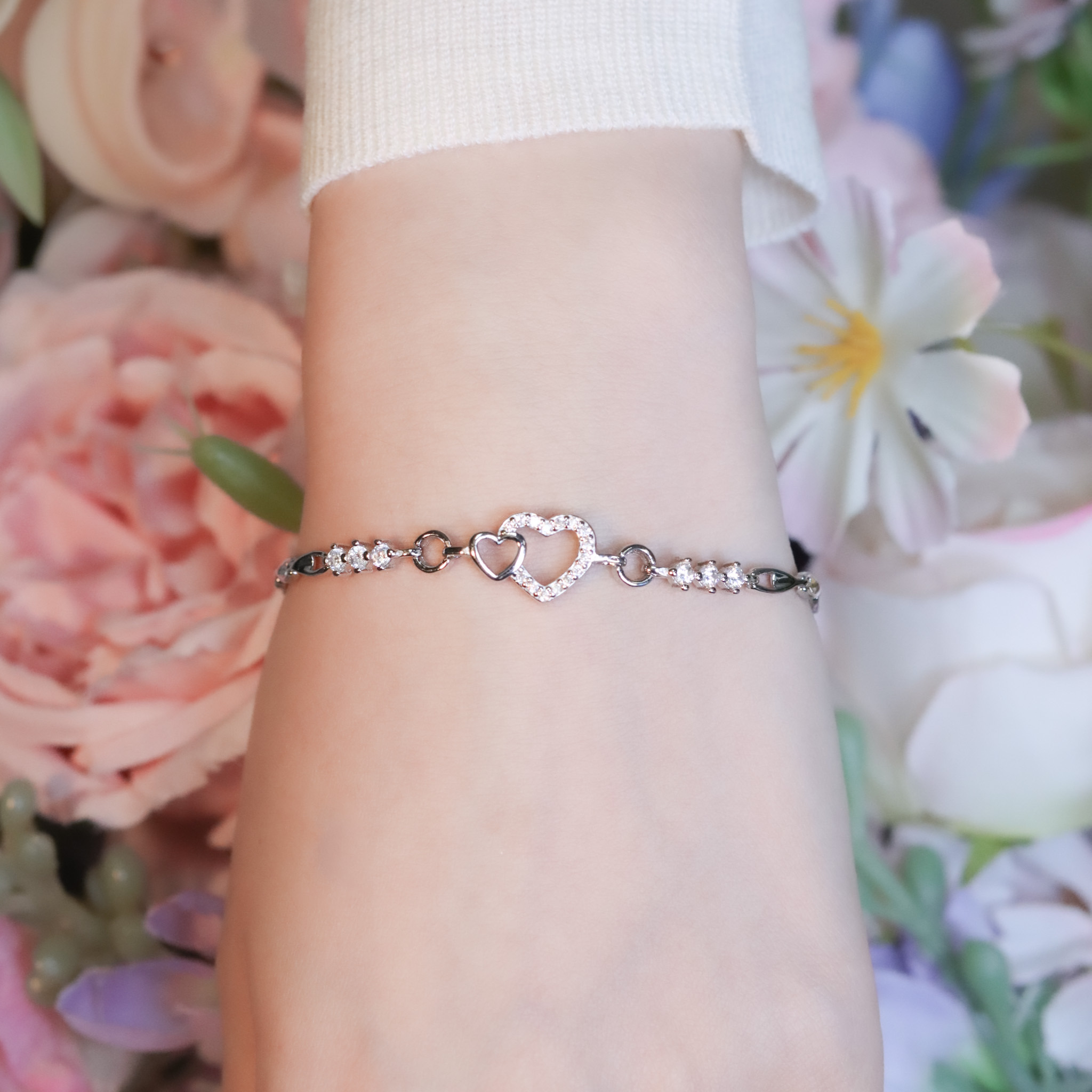 | 925純銀・白金 | 愛完整的你軟手鐲 | BR1426 |