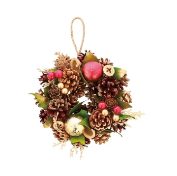 日式聖誕花圈18CM (非日本製)