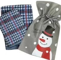 日式聖誕毛巾禮品裝(大浴巾+長毛巾) (非日本製)