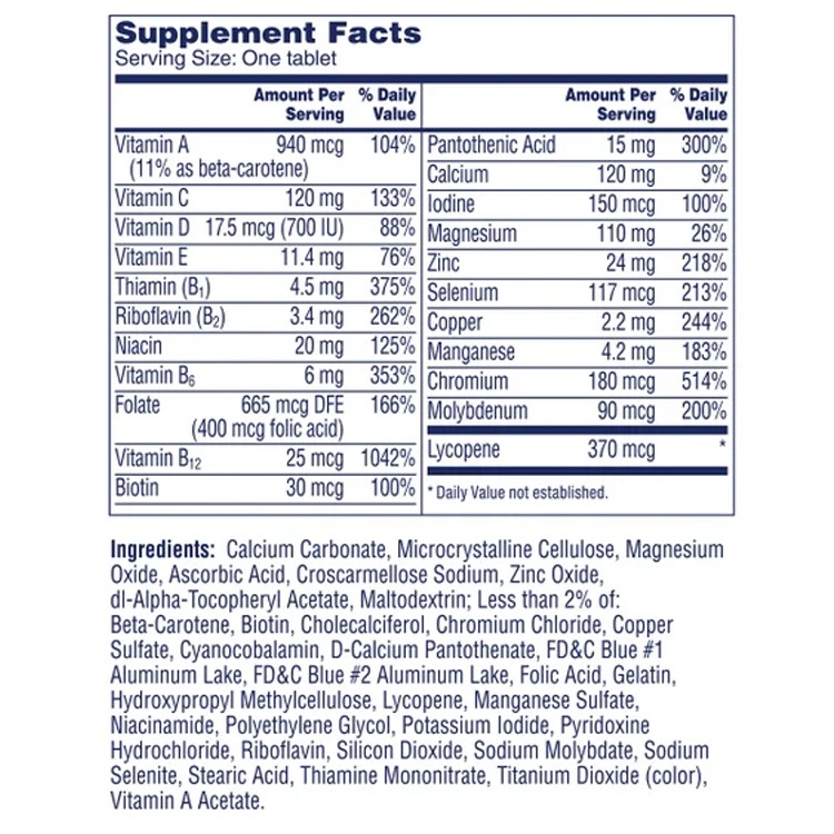 Bayer One A Day Men's 50+ Healthy Advantage Multivitamin, 300 Tablets