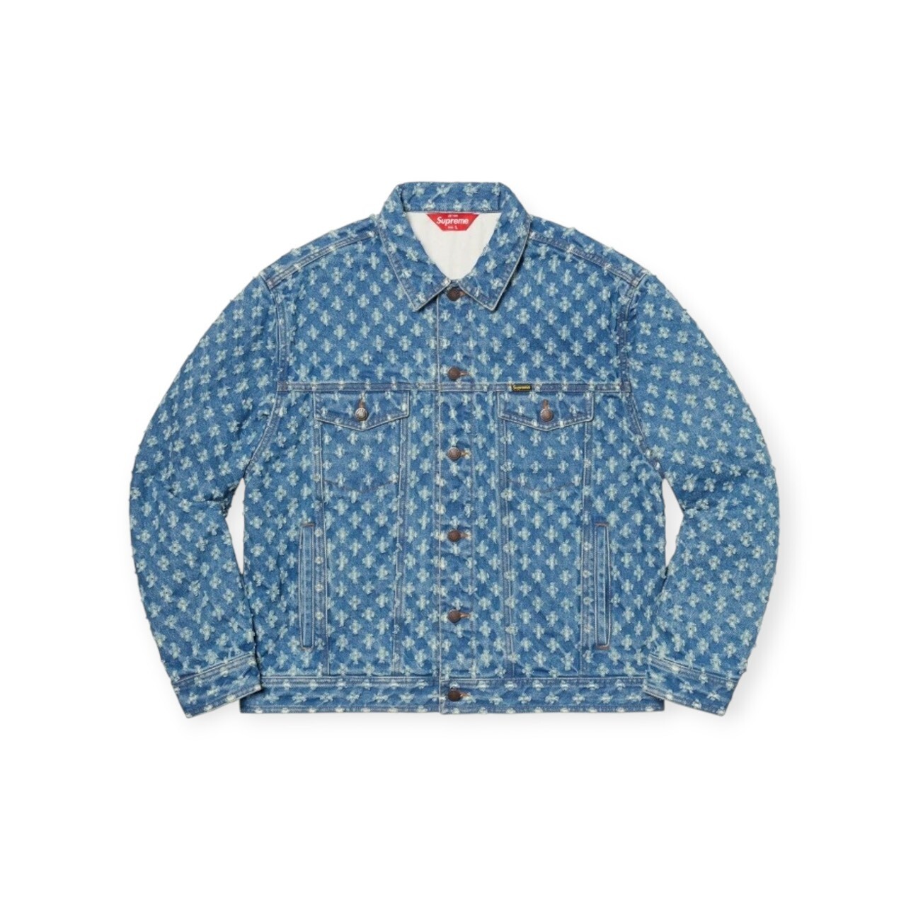 SUPREME 20SS HOLE PUNCH DENIM TRUCKER JKT BLUE SIZE S