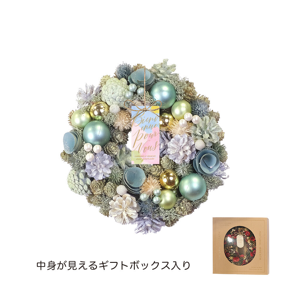 日式聖誕花圈25CM (非日本製)