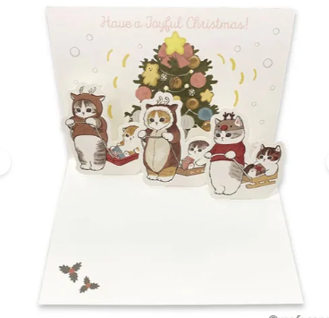 日本Mofusand立體聖誕卡 (非日本製)