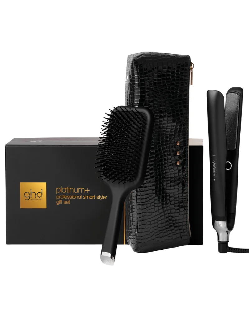 GHD platinum+™ 專業智能造型夾節日禮物套裝 – 黑色