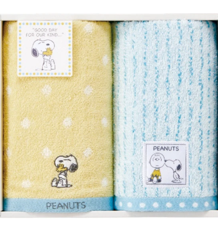 日本SNOOPY毛巾禮盒套裝(長毛巾2枚) (非日本製)