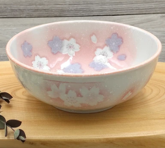 日本美濃燒白櫻瓦碗13.2CM (日本製)
