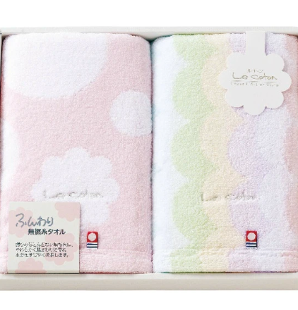 日本今治xRainbow毛巾禮盒套裝(長毛巾2枚) (日本製)