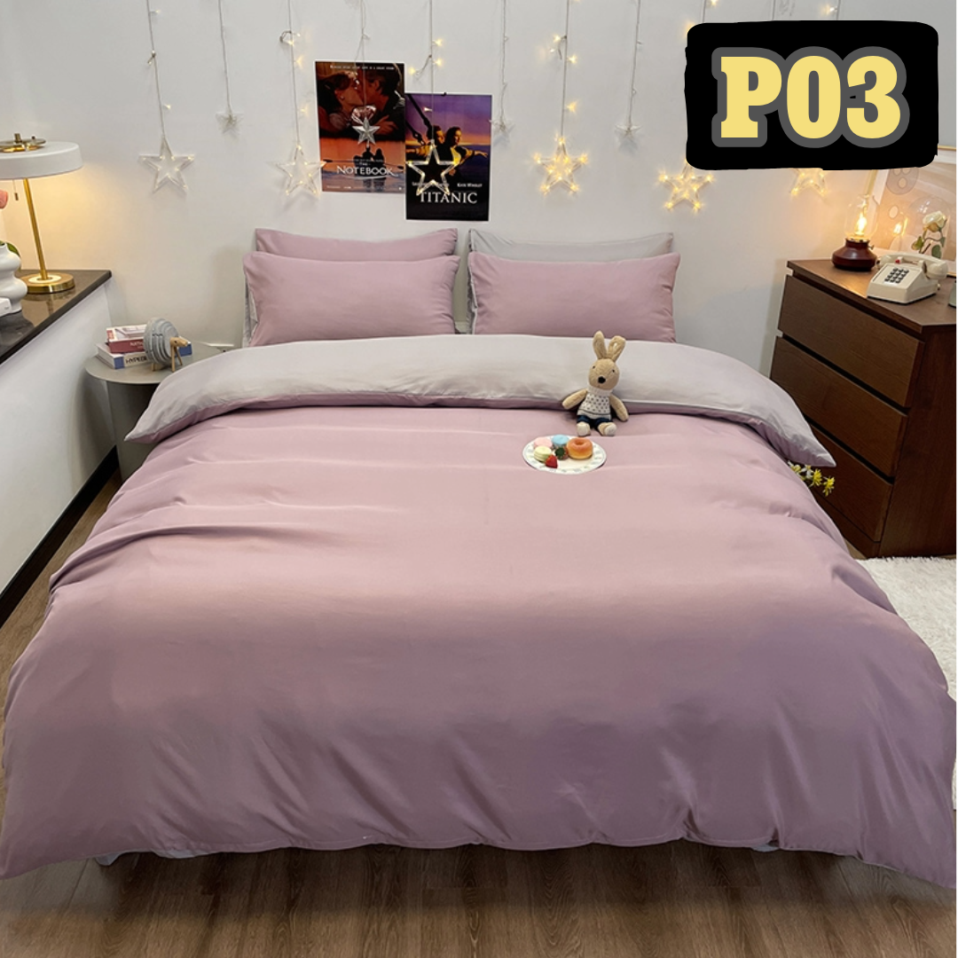 極簡主義純色加厚床品4件套裝 P03