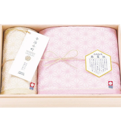 日本今治小町豪華木禮盒套裝(長毛巾+方巾) (日本製)