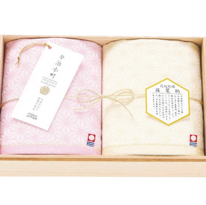日本今治小町豪華木禮盒套裝(方巾2枚) (日本製)