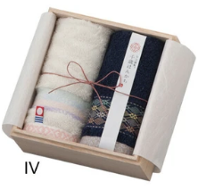 日本今治x千歳はんかち木盒方巾套裝25x25(2枚入) (日本製)