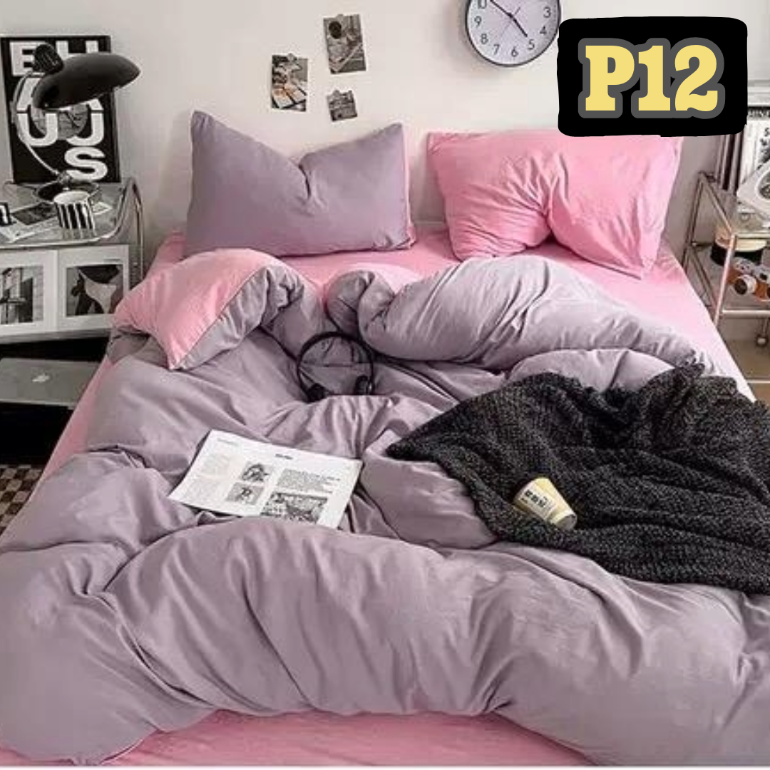 極簡主義純色加厚床品4件套裝 P12