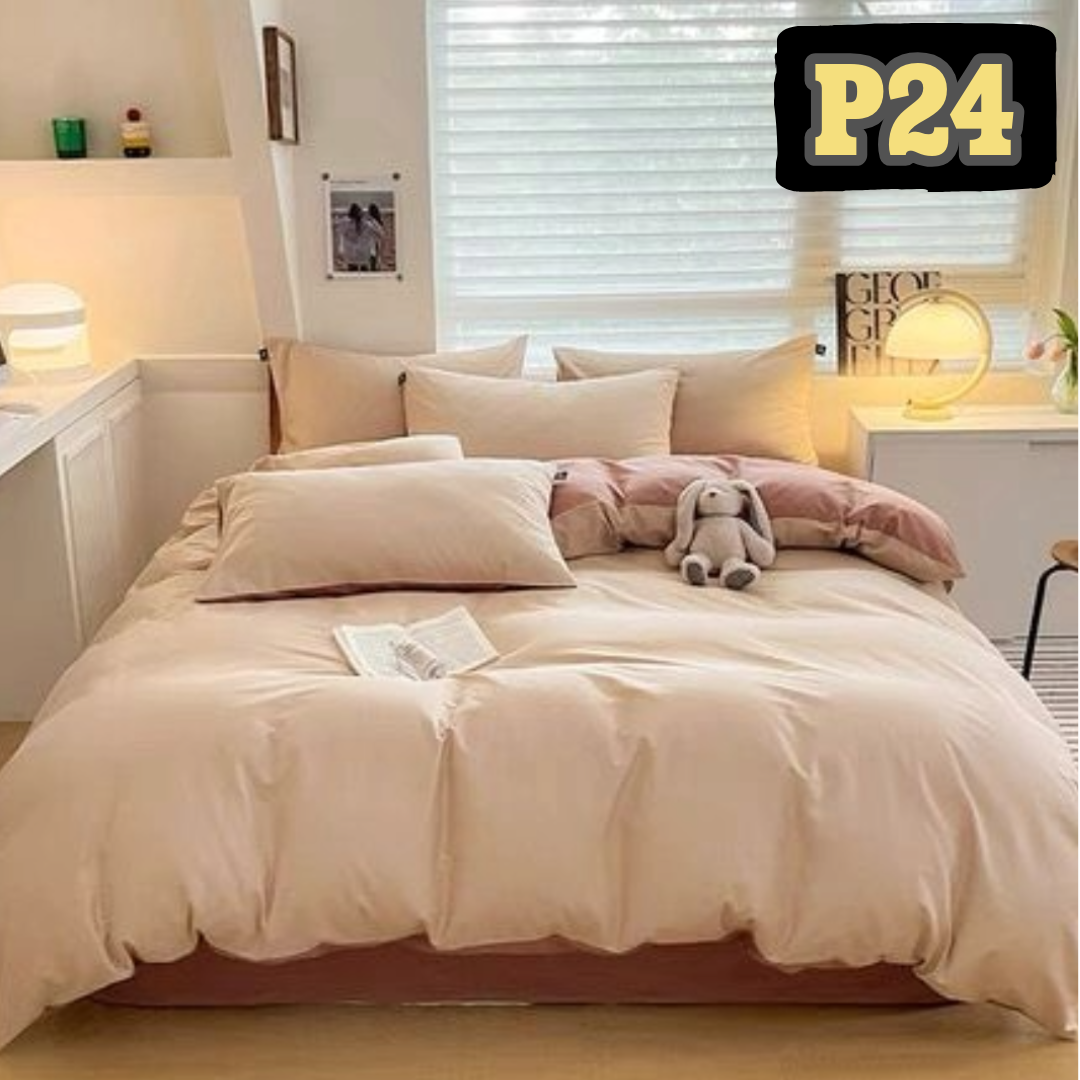 極簡主義純色加厚床品4件套裝 P24