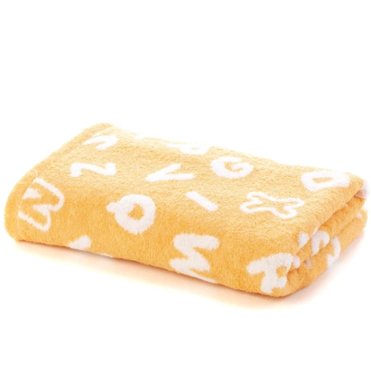 日本今治xHartwell字母蓬鬆大浴巾(橙色) 60x120 (日本製)