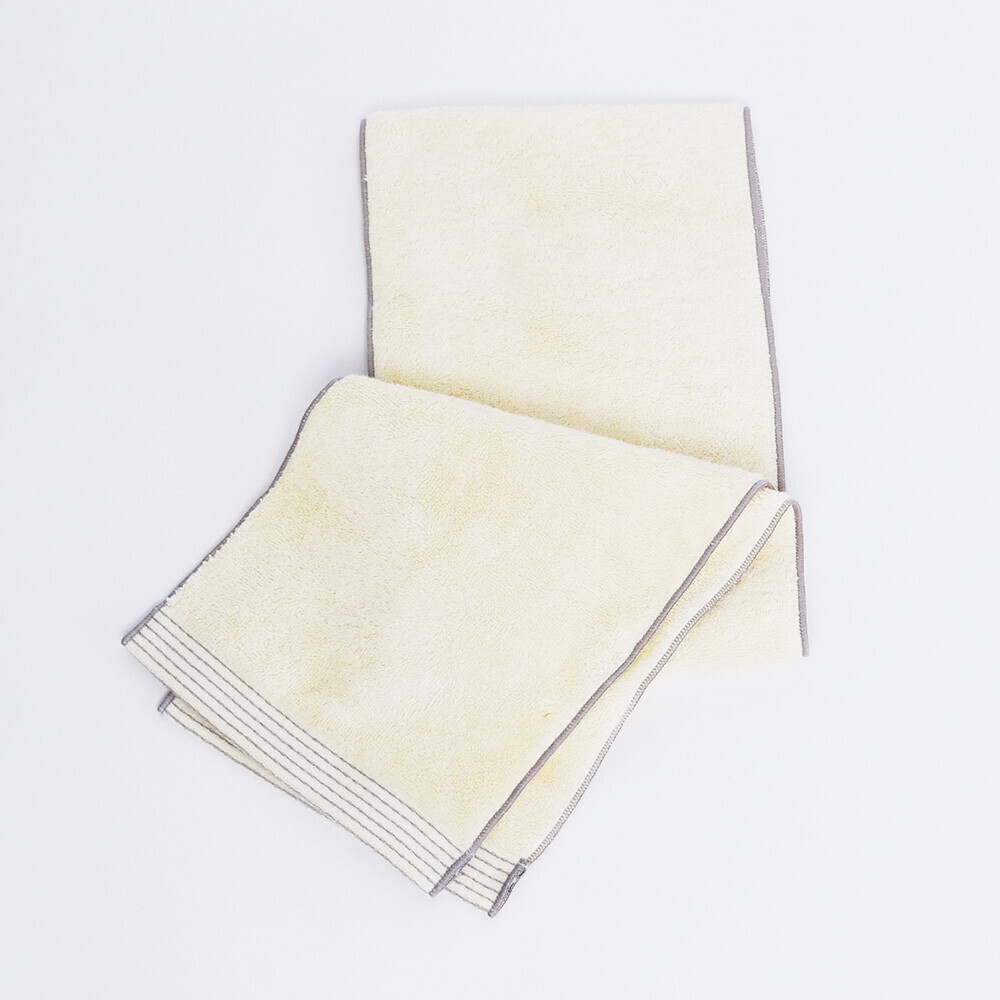 日本今治xSHESAY滾邊設計特長毛巾18x120(白) (日本製)