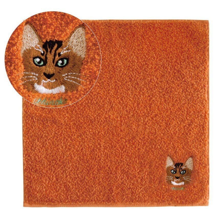 日本今治xUchinoko mate貓貓系列小方巾25x25 (日本製)