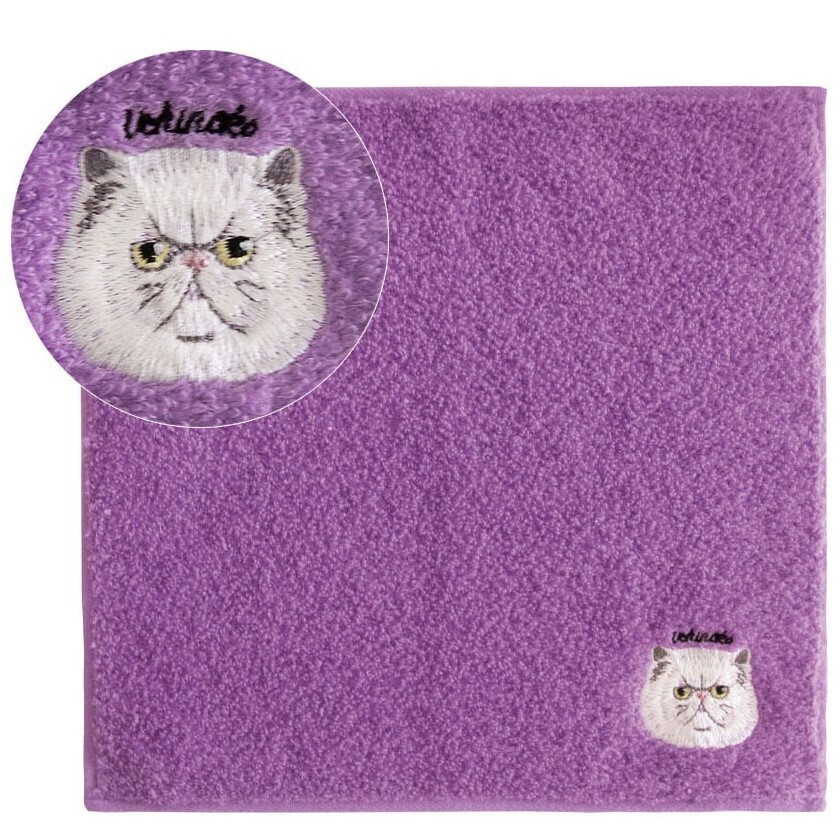 日本今治xUchinoko mate貓貓系列小方巾25x25 (日本製)