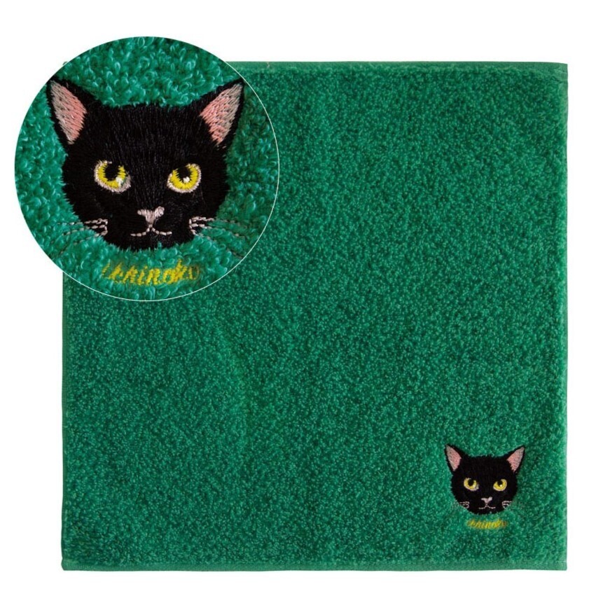 日本今治xUchinoko mate貓貓系列小方巾25x25 (日本製)