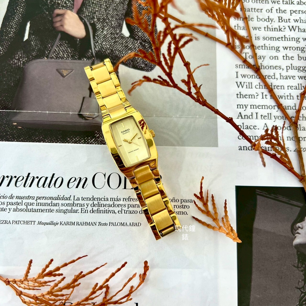 【CASIO 卡西歐】復古長形酒桶女錶LTP-1165N-9C  21mm 現代鐘錶