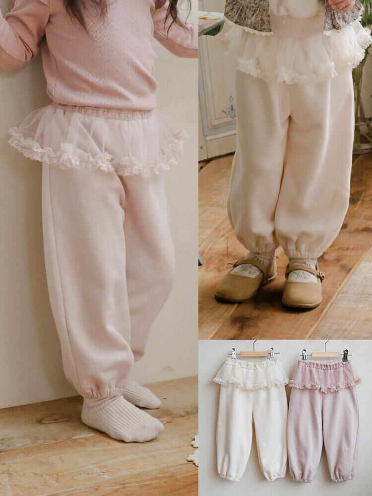 韓系 裙邊假兩件裙衛褲